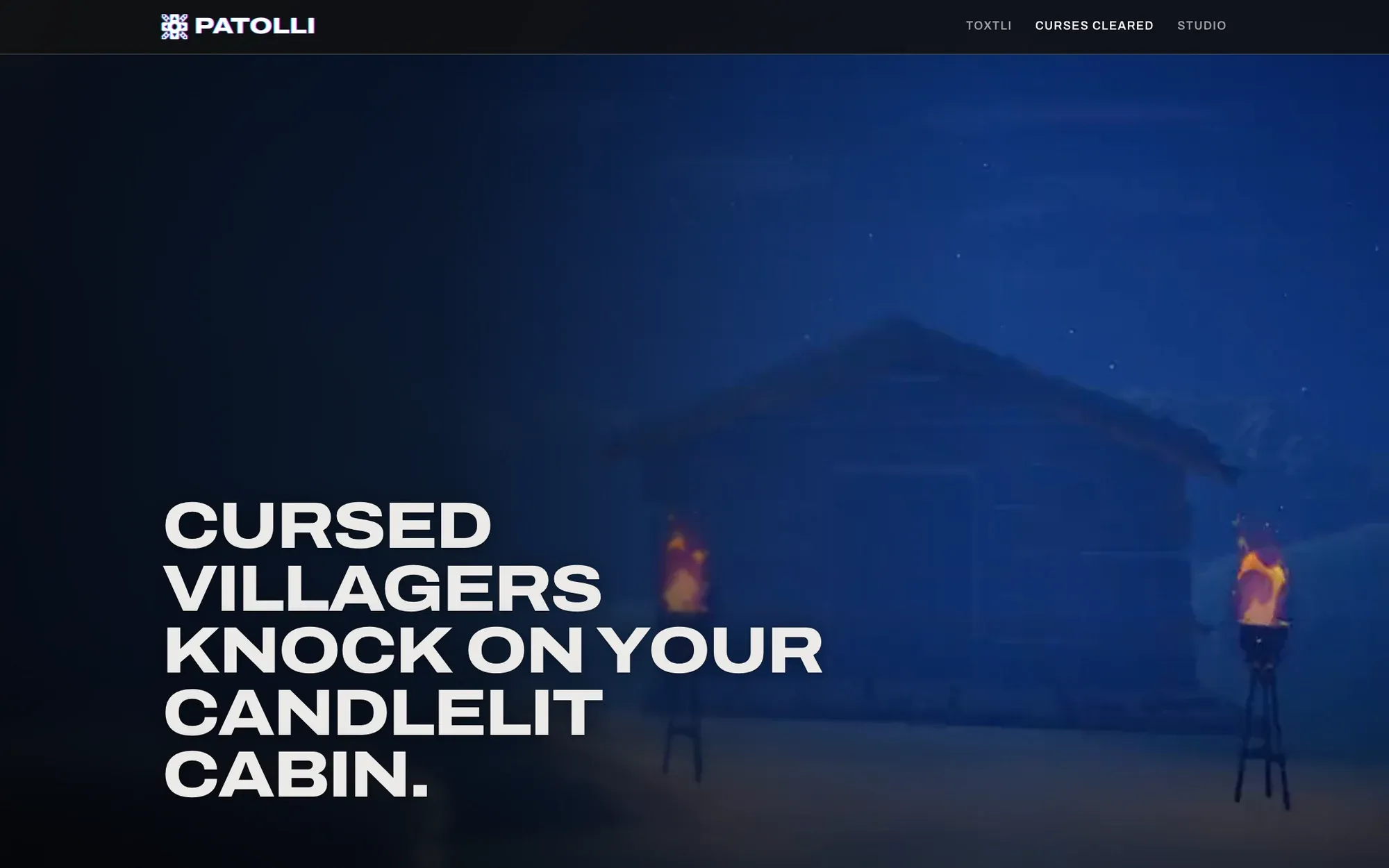 The cabin entrance on the Curses Cleared page